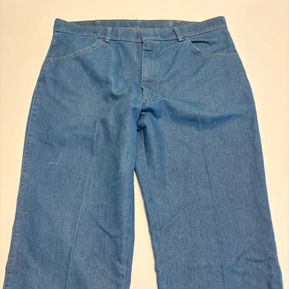 Wrangler Regular Fit Jeans Mens 38x29 Blue Light Wash Denim 1085498LB